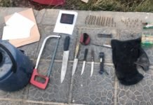 Pareja chocò un camión estacionado y le secuestran un arma de fuego, municiones, cuchillos y carne de guanaco