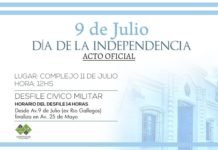 9 DE JULIO : ACTO POR EL DIA DE LA INDEPENDENCIA Y TRADICIONAL DESFILE CIVICO MILITAR